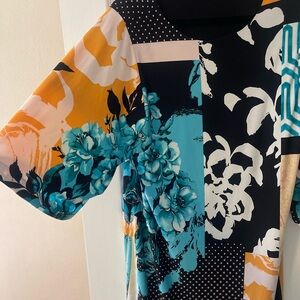 Floral Patchwork Short Sleeve Top